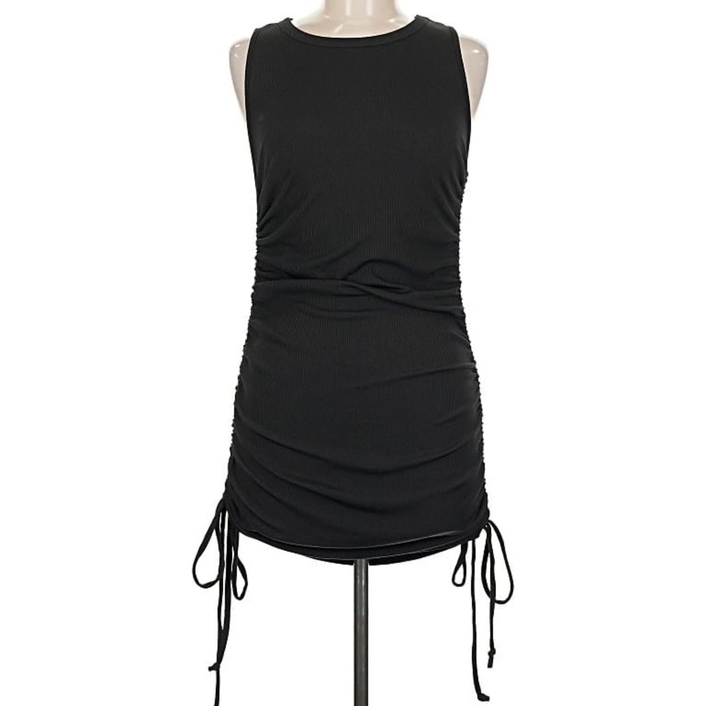 Black Sleeveless Ruched Dress size Small